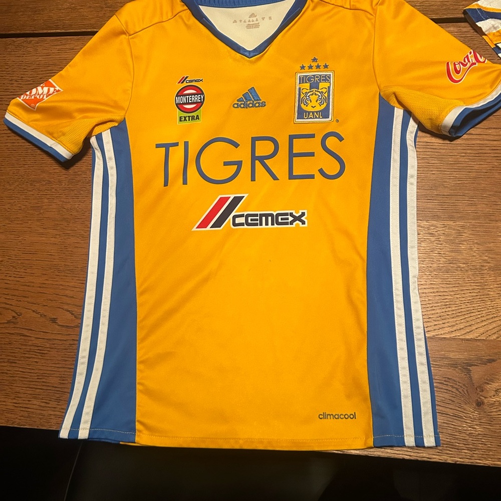 Adidas Kids Tigres UANL Jersey - Gold and Blue